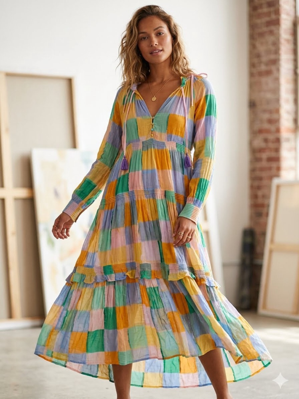 Anthropologie Dress Womens Boho The Marais Chiffon Maxi